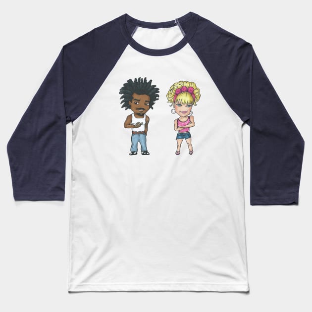 Joy and Crabman Baseball T-Shirt by LivStark